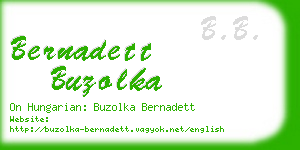 bernadett buzolka business card